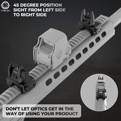 IOIM Aim side profile mounted on rail demonstrating low-profile benefit