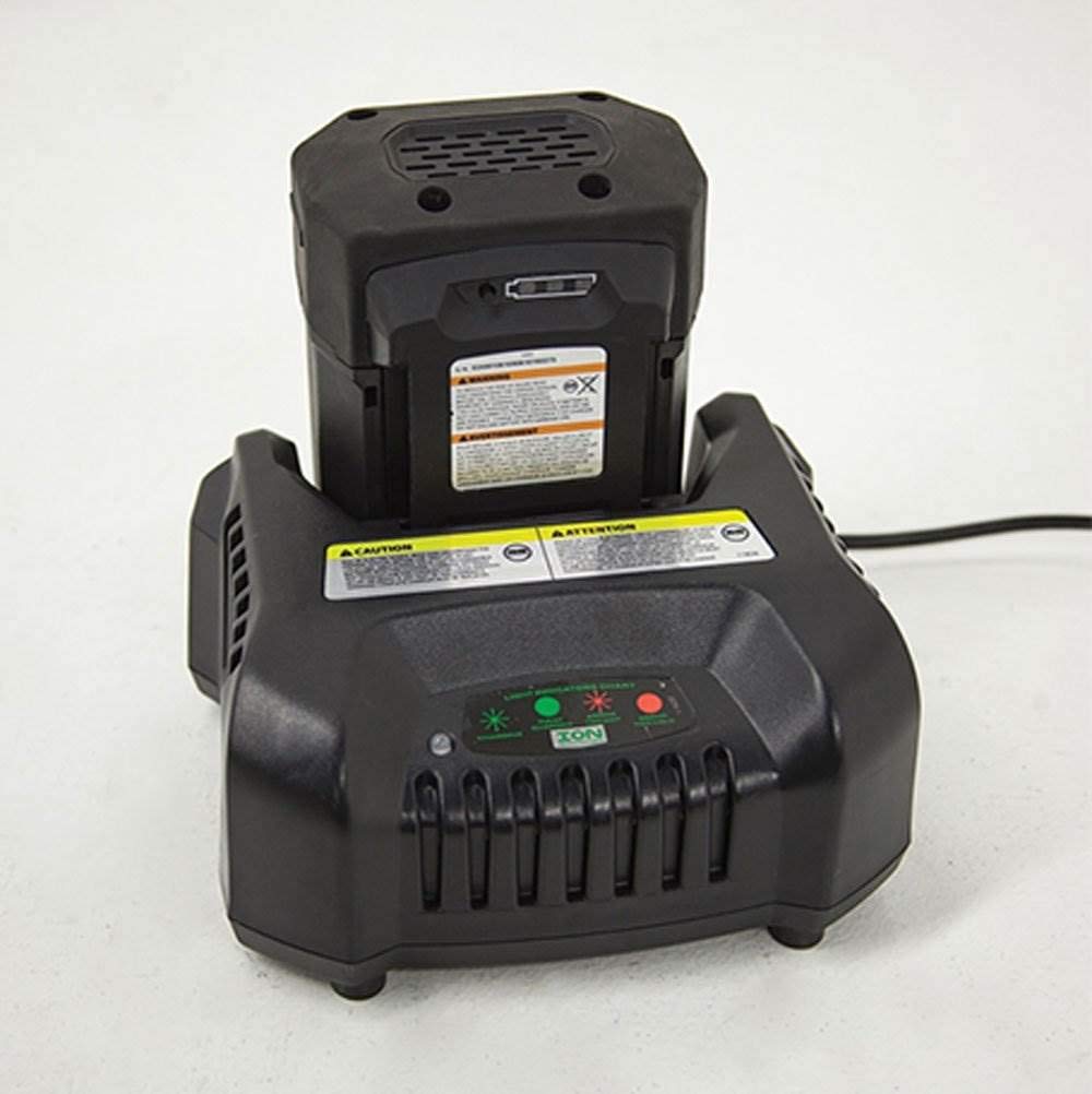 ION ICE FISHING indicator lights close-up displaying charge status and temperature warnings for safety