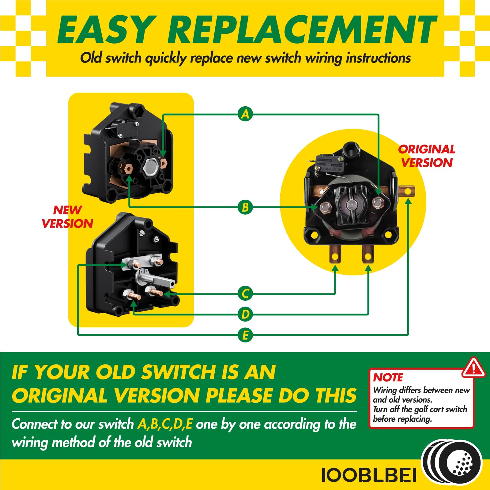 IOOBLBEI mounting holes and included screw kit for secure fitment