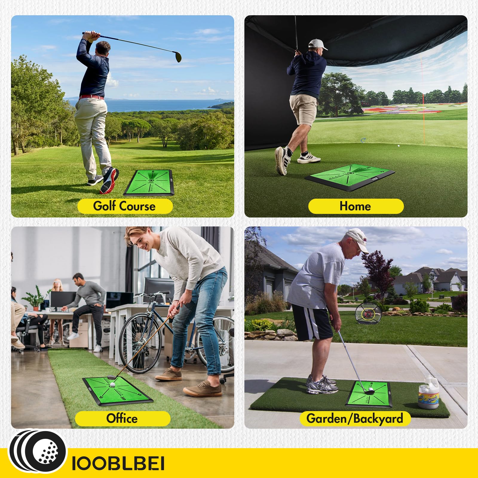 IOOBLBEI two replaceable pads attached with Velcro showing easy swapping and extended mat life