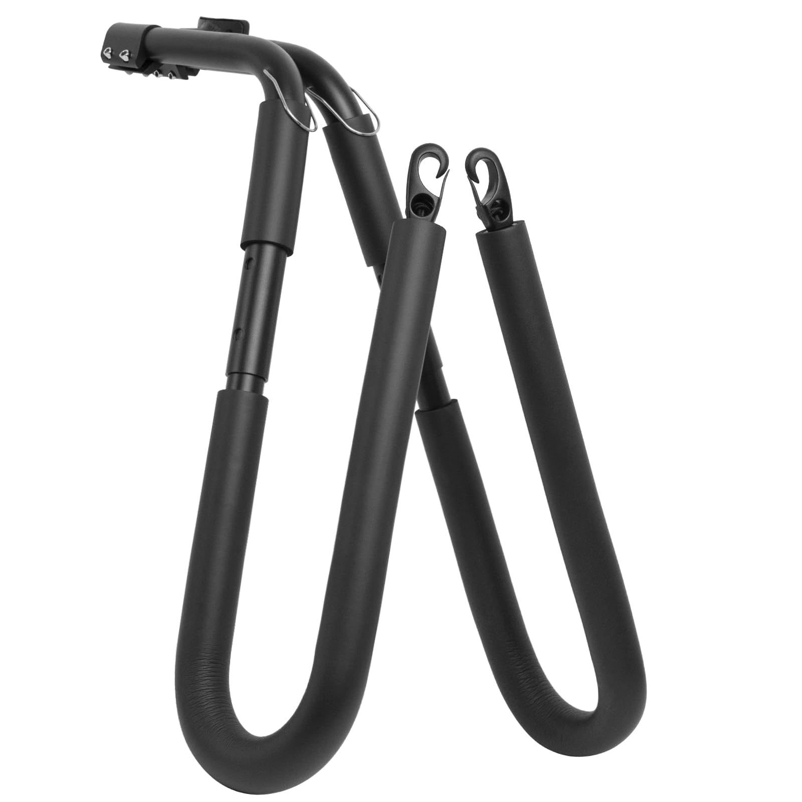IQINGYJ front-mounted rack installed on bicycle showing secure board transport benefit