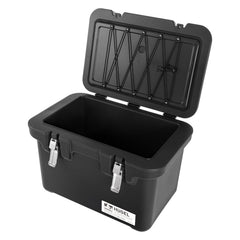 IRIS Ohyama Hugel front view showing rugged rotomolded shell and lid benefit durability