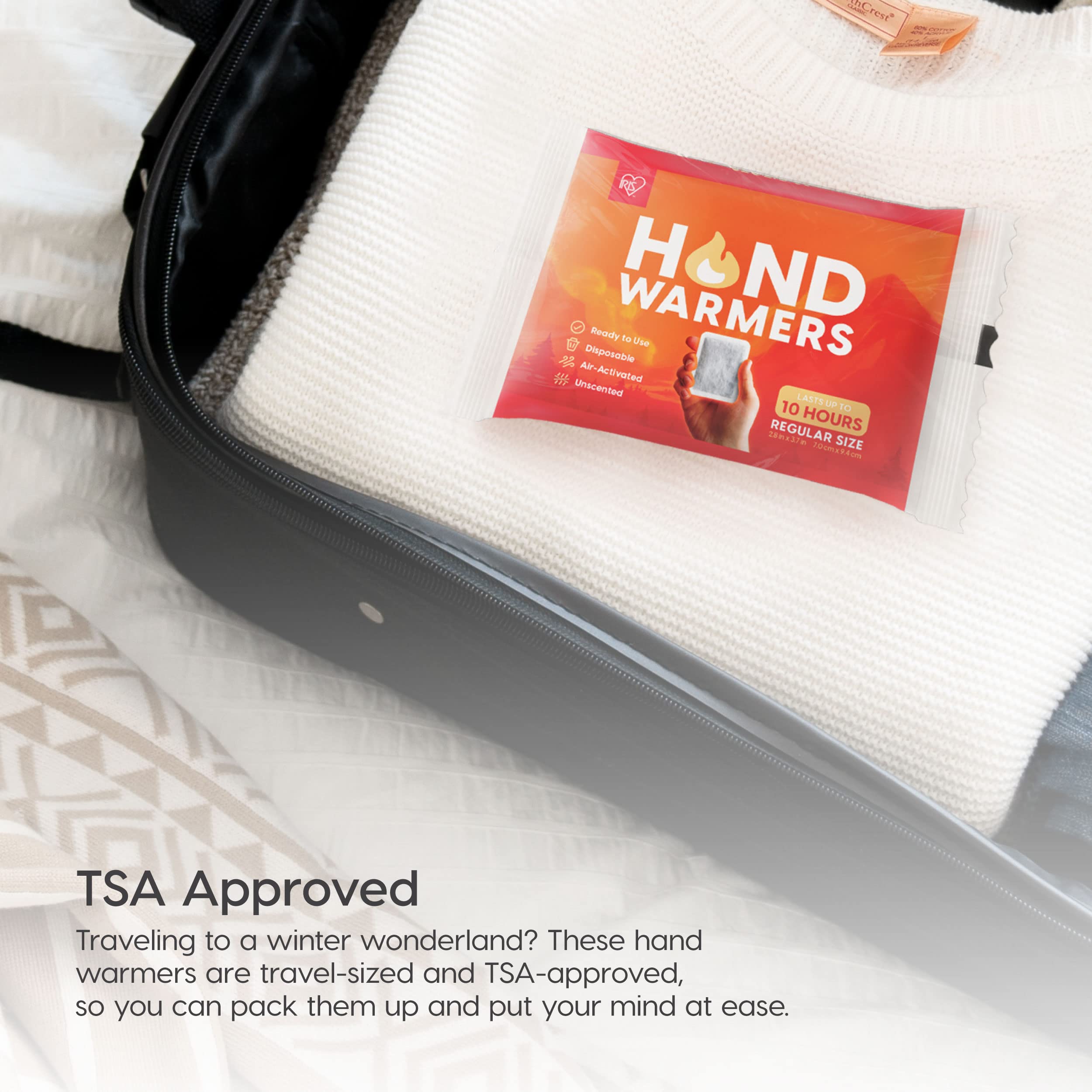 IRIS USA warmer inside a glove while skiing offering on-demand warmth