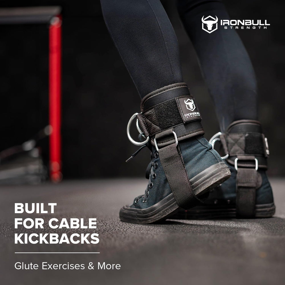 Iron Bull Strength strap hooked to resistance band for effective home workouts