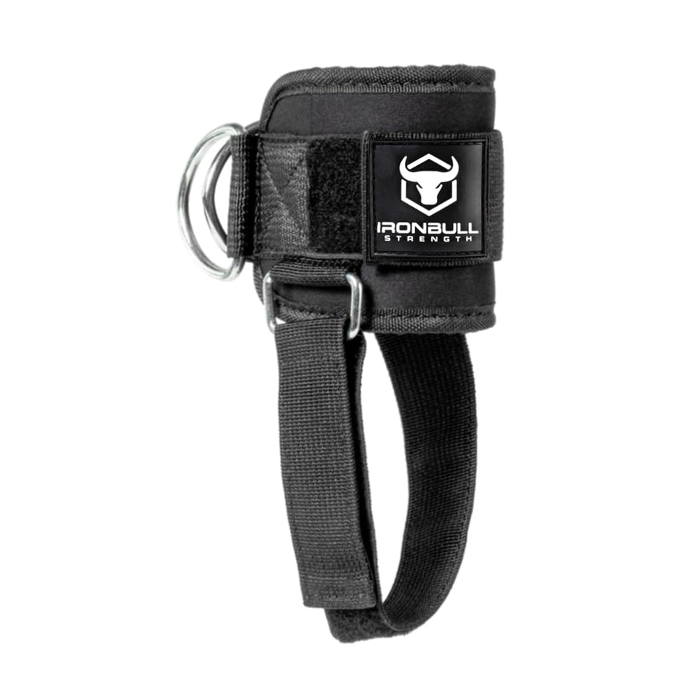 Iron Bull Strength front view of ankle strap showing secure fit and comfort