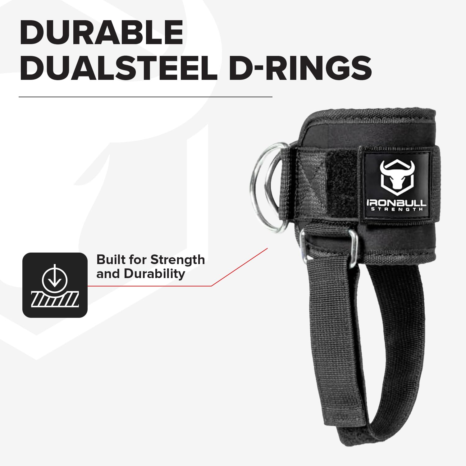 Iron Bull Strength close-up of underfoot support strap for non-slip stability