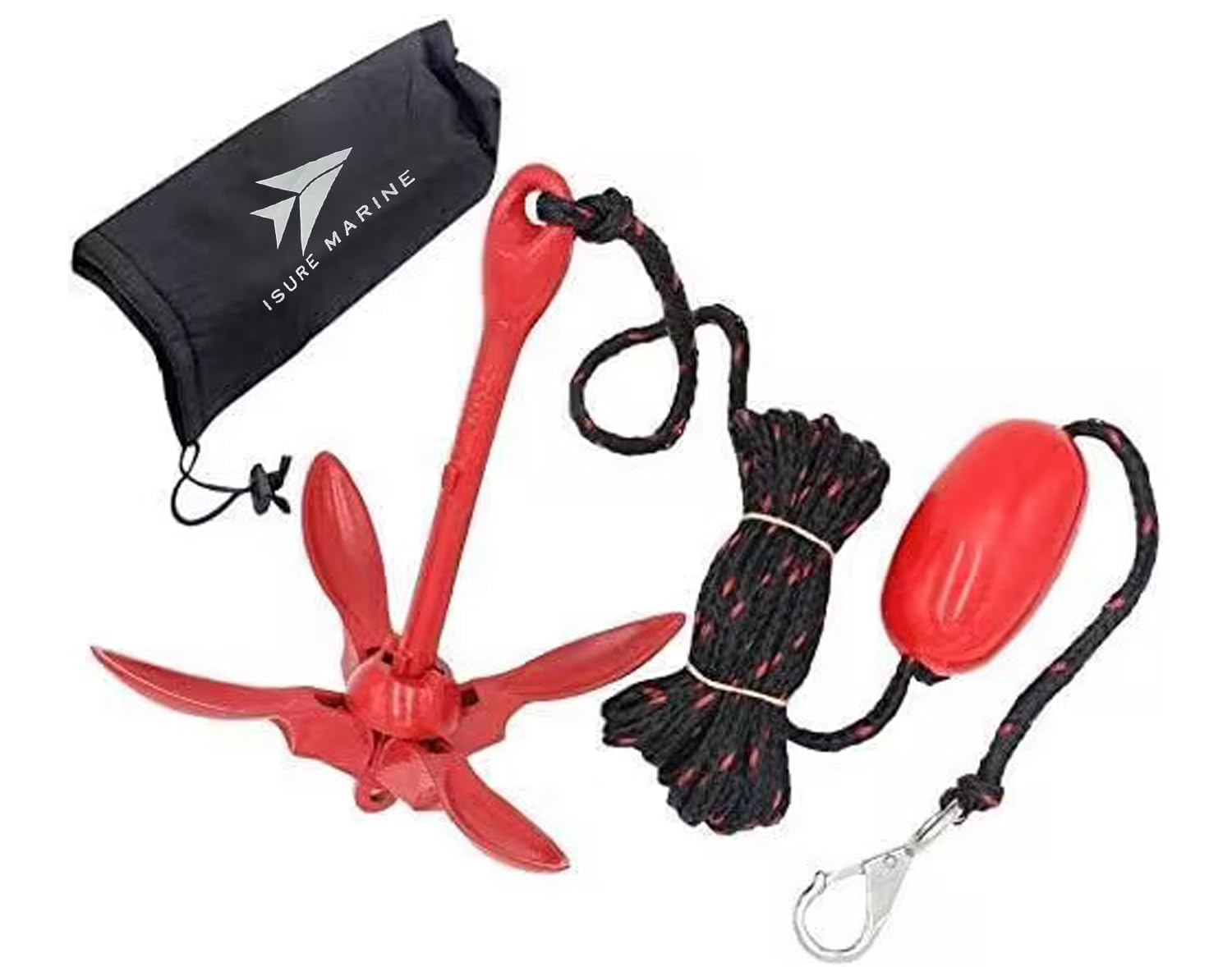 ISURE MARINE anchor flukes open close-up showing secure gripping capability