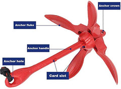 ISURE MARINE folded anchor compact size for convenient transport and stowage