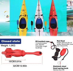 ISURE MARINE anchor with rope and spring hook for quick reliable attachment