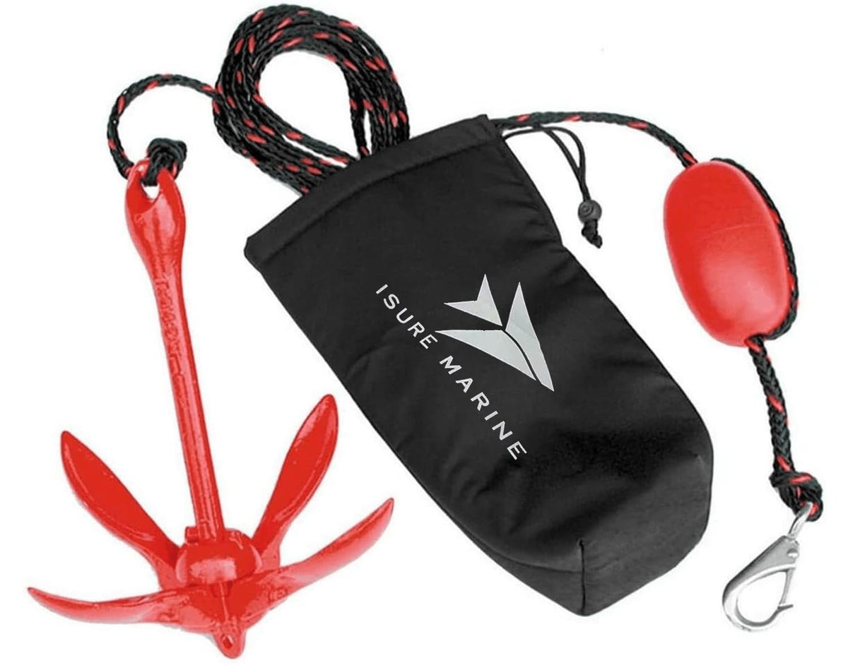 ISURE MARINE anchor front view showing compact design and easy storage