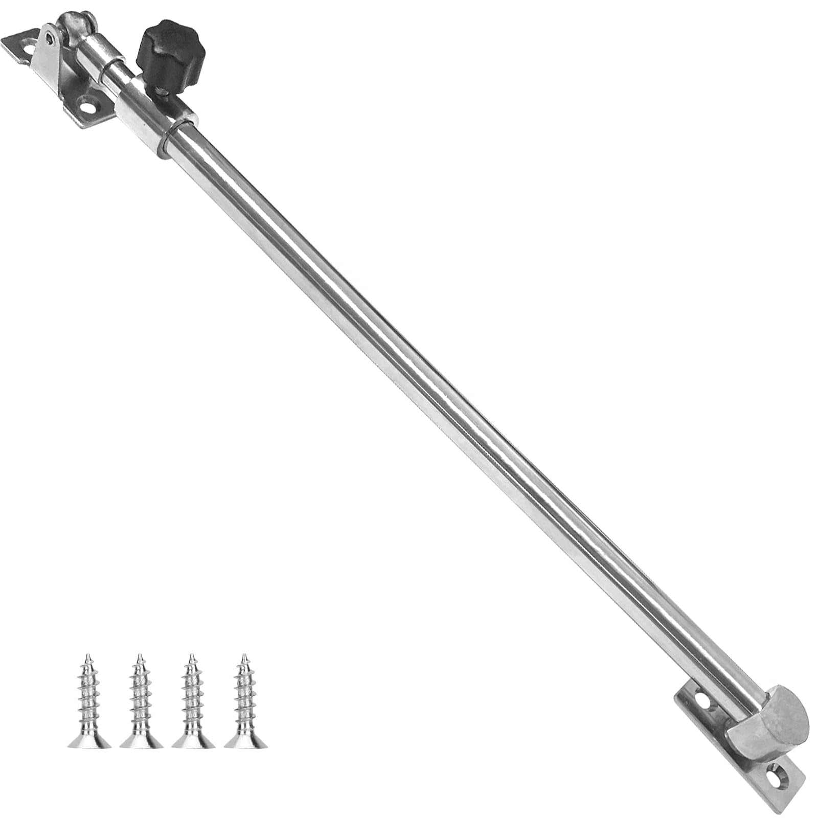 ISURE MARINE front view of stainless hatch adjuster showing sleek polished finish and durability