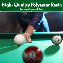 ISZY Billiards dark marble detail showing swirl pattern and polished durability
