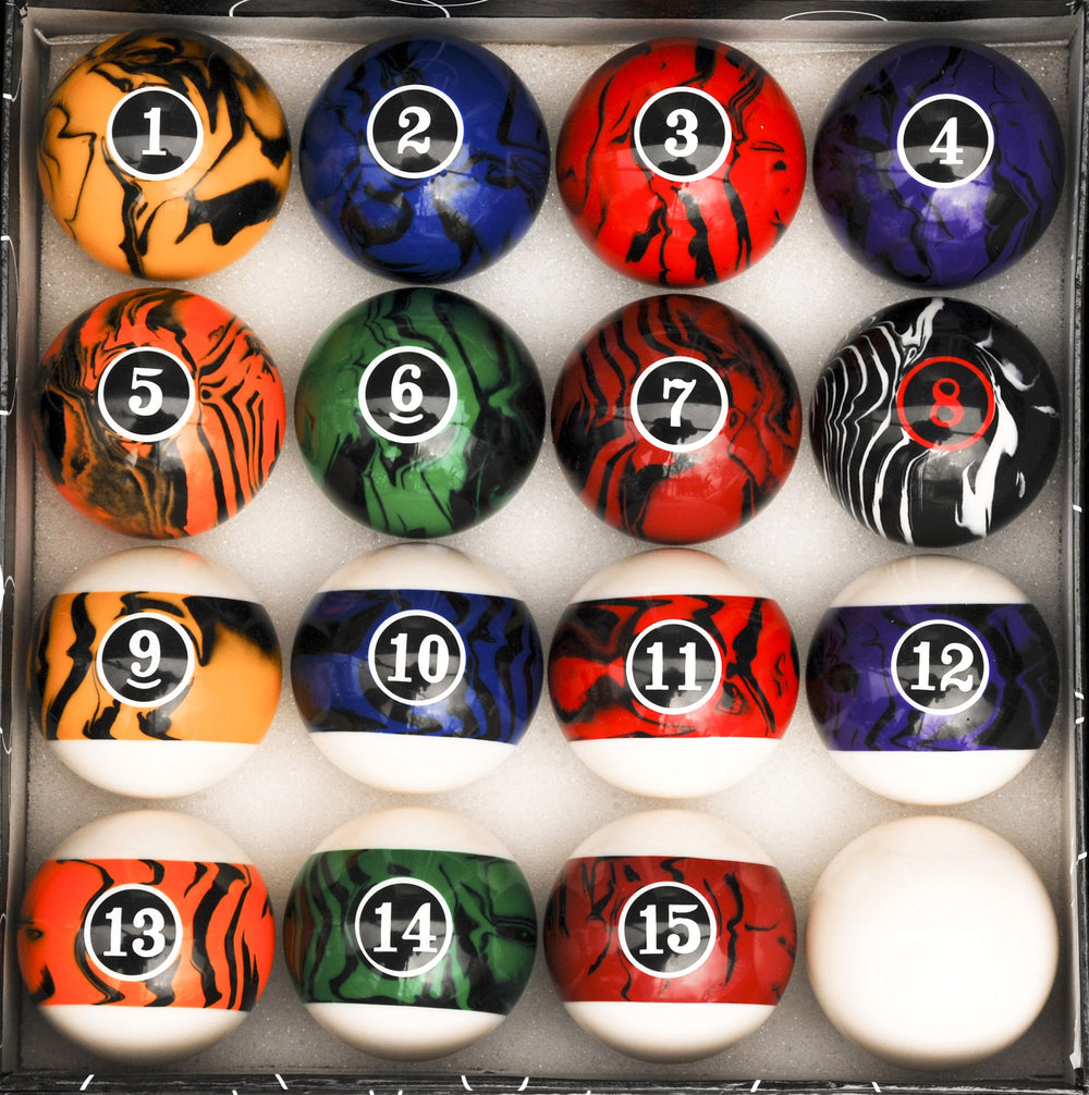 ISZY Billiards front packaging view showing complete boxed set and convenience