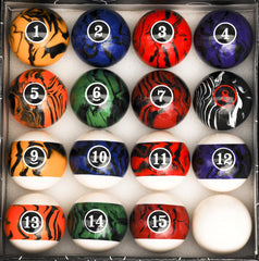 ISZY Billiards front packaging view showing complete boxed set and convenience
