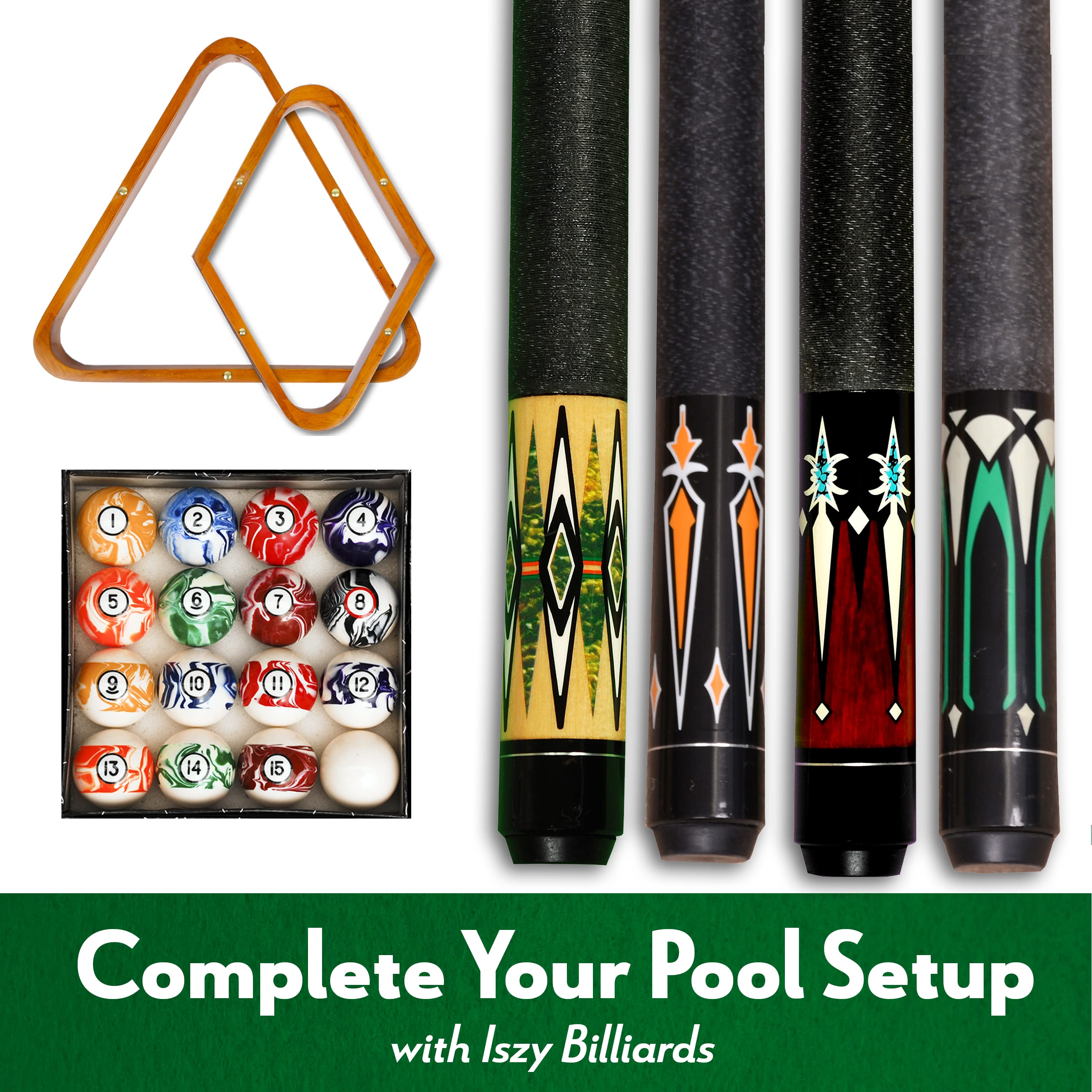ISZY Billiards lifestyle game room scene showing decorative impact and play readiness