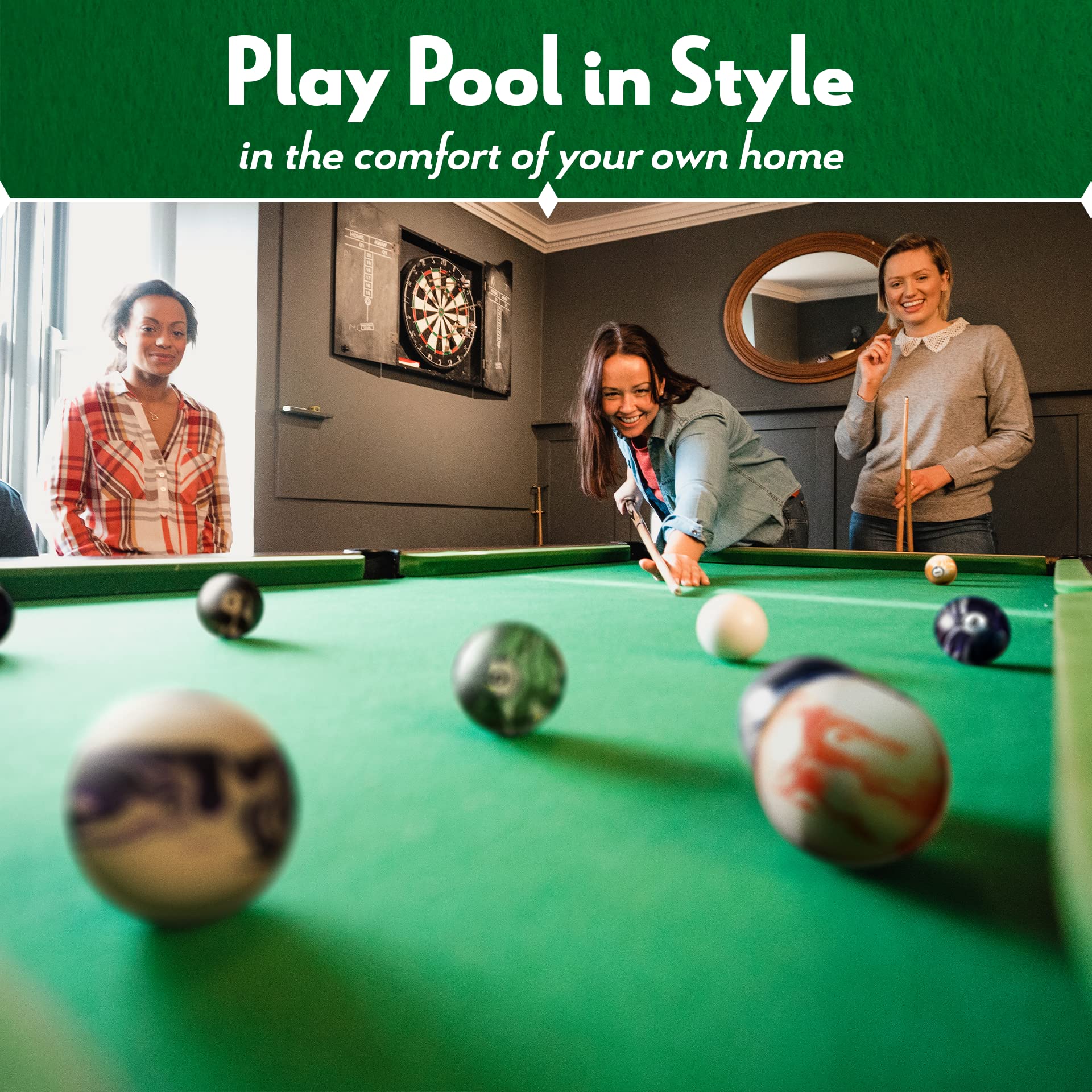 ISZY Billiards pattern variation overhead showcasing unique marble swirls and visual appeal