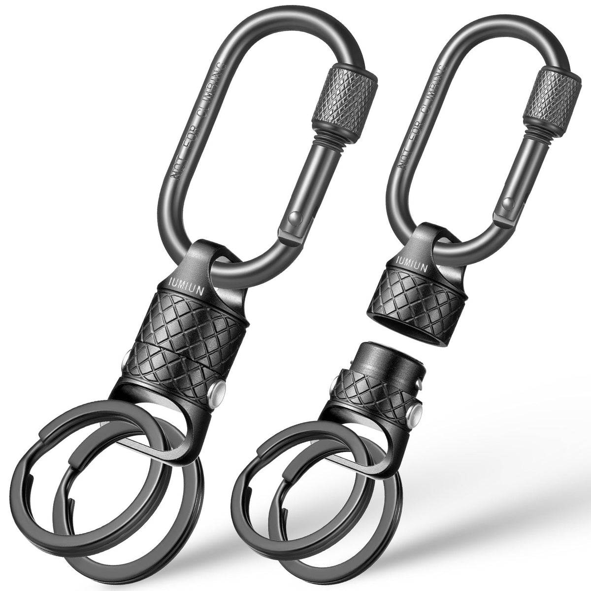 IUMIUN front view of keychain showing compact secure design and convenience