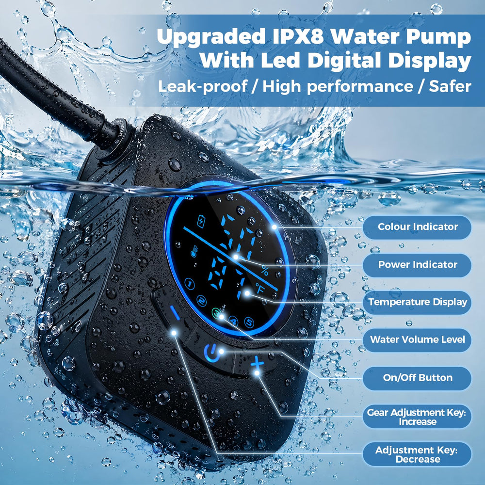 Ivuqa immersion heater warming water in bucket, quick hot water availability benefit