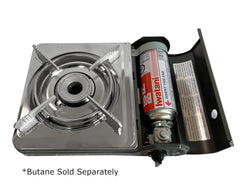 Iwatani stainless drip pan showcasing easy cleanup and durability