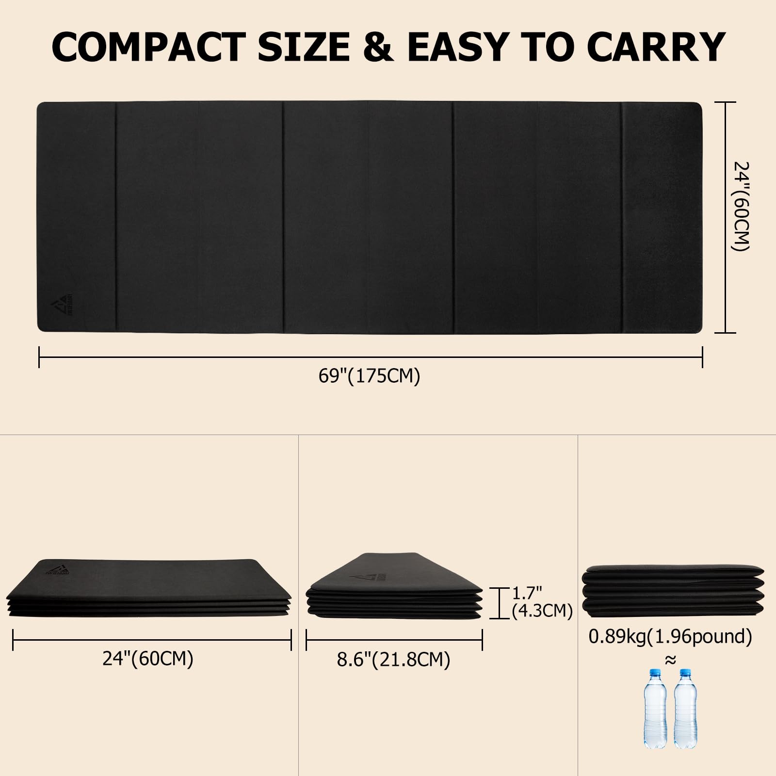 IwIeIaIrI mat on grass during outdoor workout illustrating travel-ready convenience and durability
