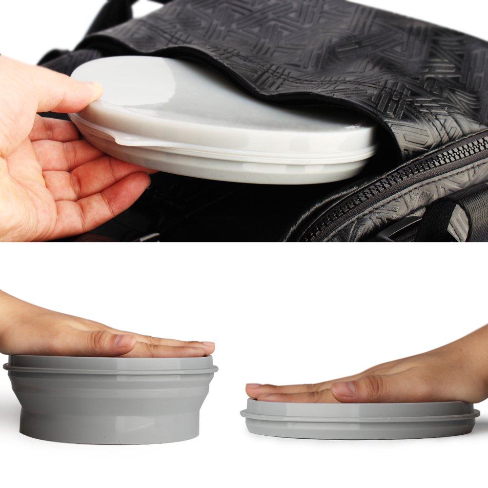 IYYI bowl beside hand to show size and portability advantage