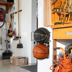 J JACKCUBE DESIGN wall mounted rack organizing sports gear neatly