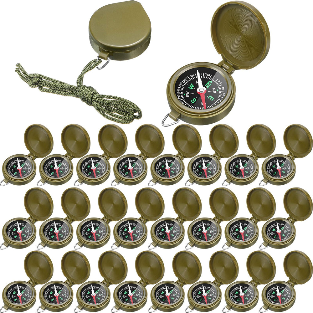 JaGely front view of army green compass pack showing compact design and portability