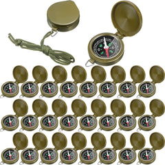 JaGely front view of army green compass pack showing compact design and portability