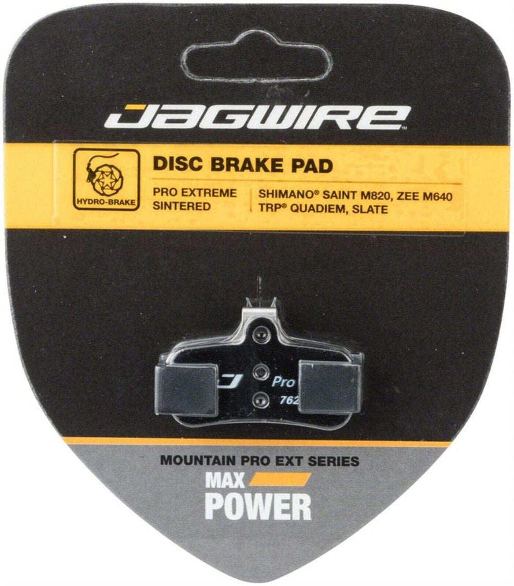 Jagwire pad installed on mountain bike caliper showing improved braking confidence
