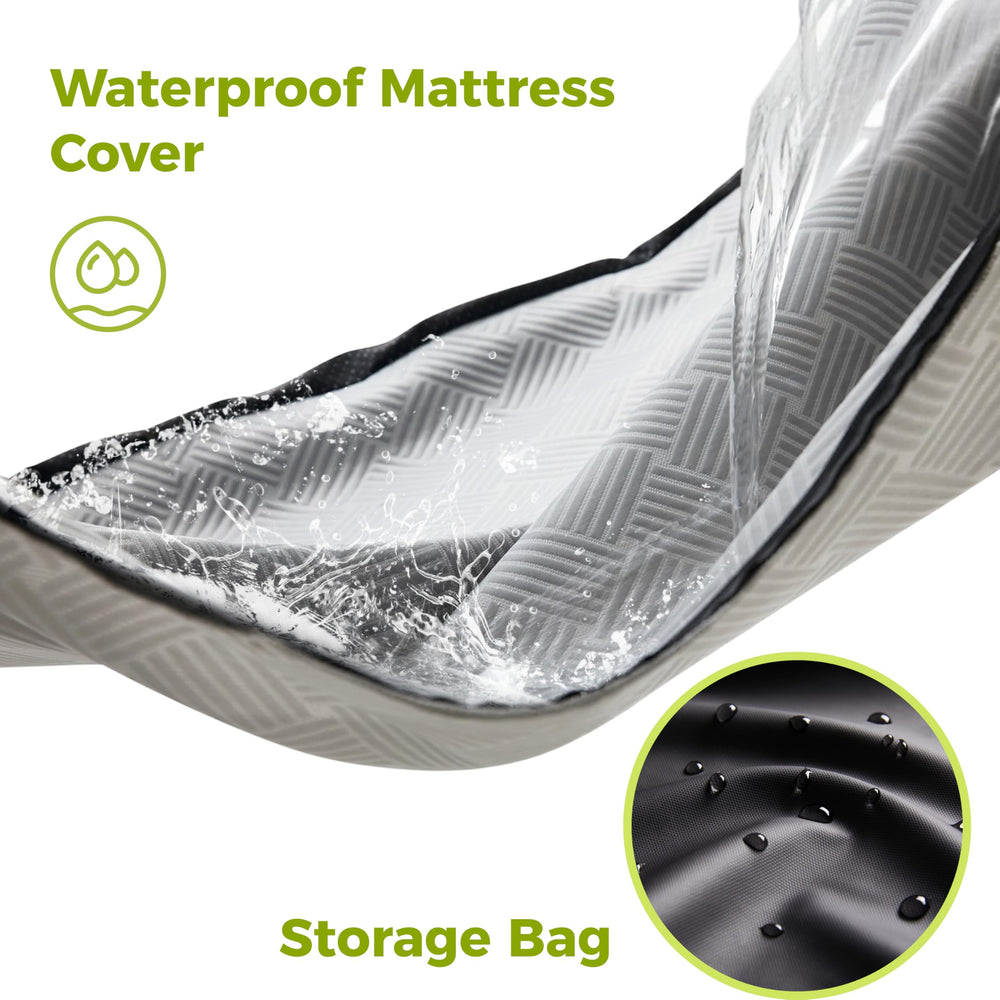 Jamdok mattress inside tent illustrating comfortable camp sleep setup