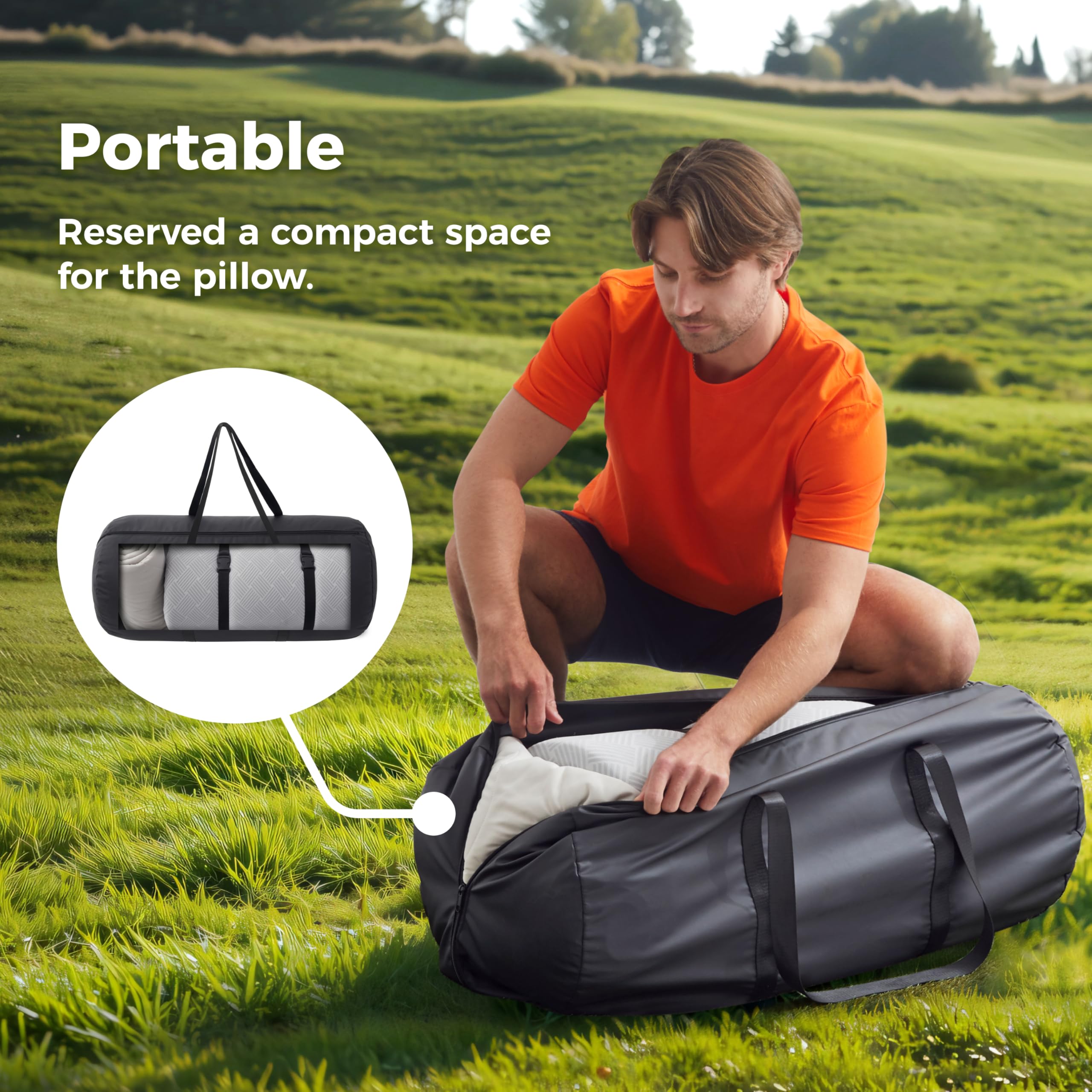 Jamdok beside a water bottle to show 75x30x2 inch scale and portability