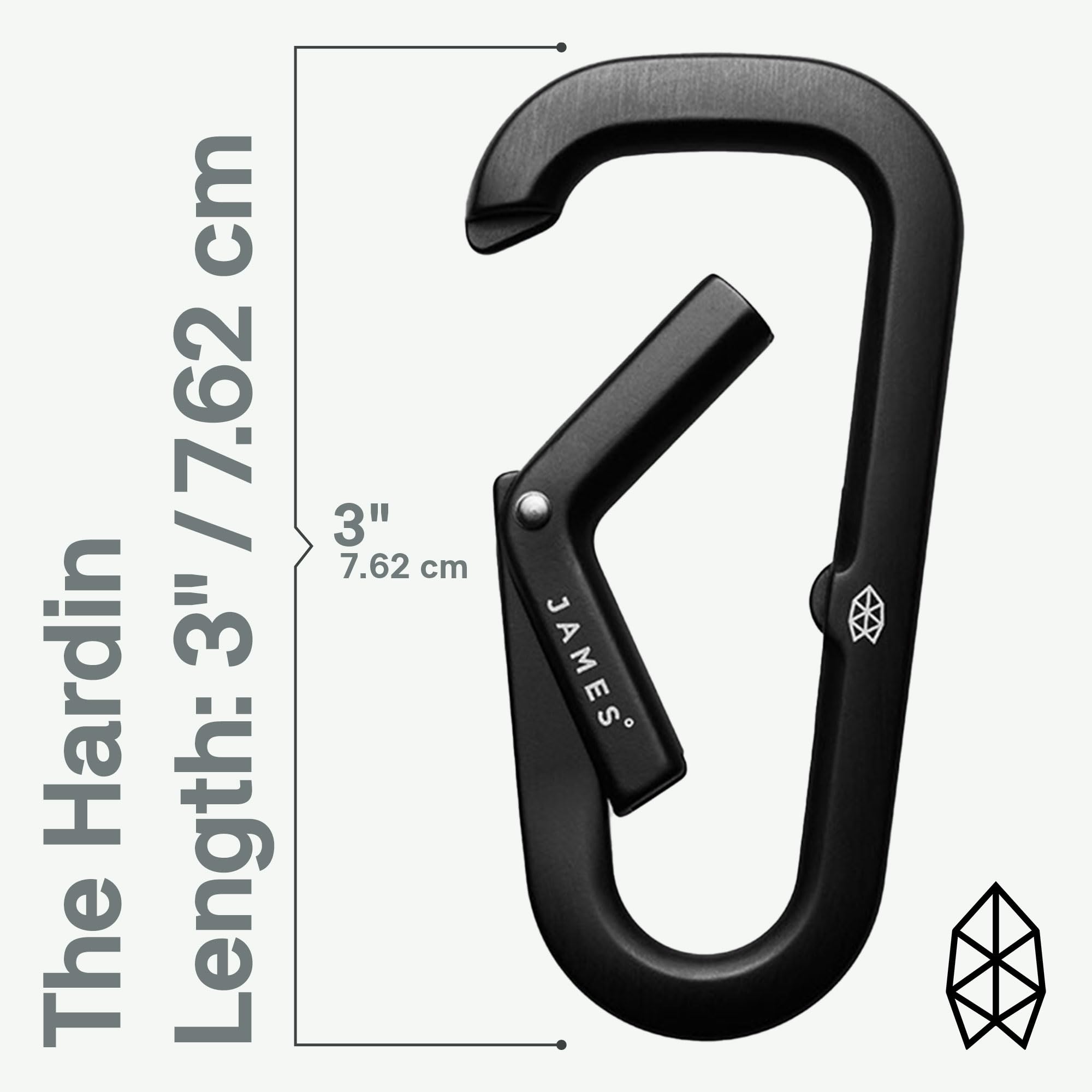 JAMES° Hardin with titanium keyring showing lightweight corrosion-resistant attachment benefit