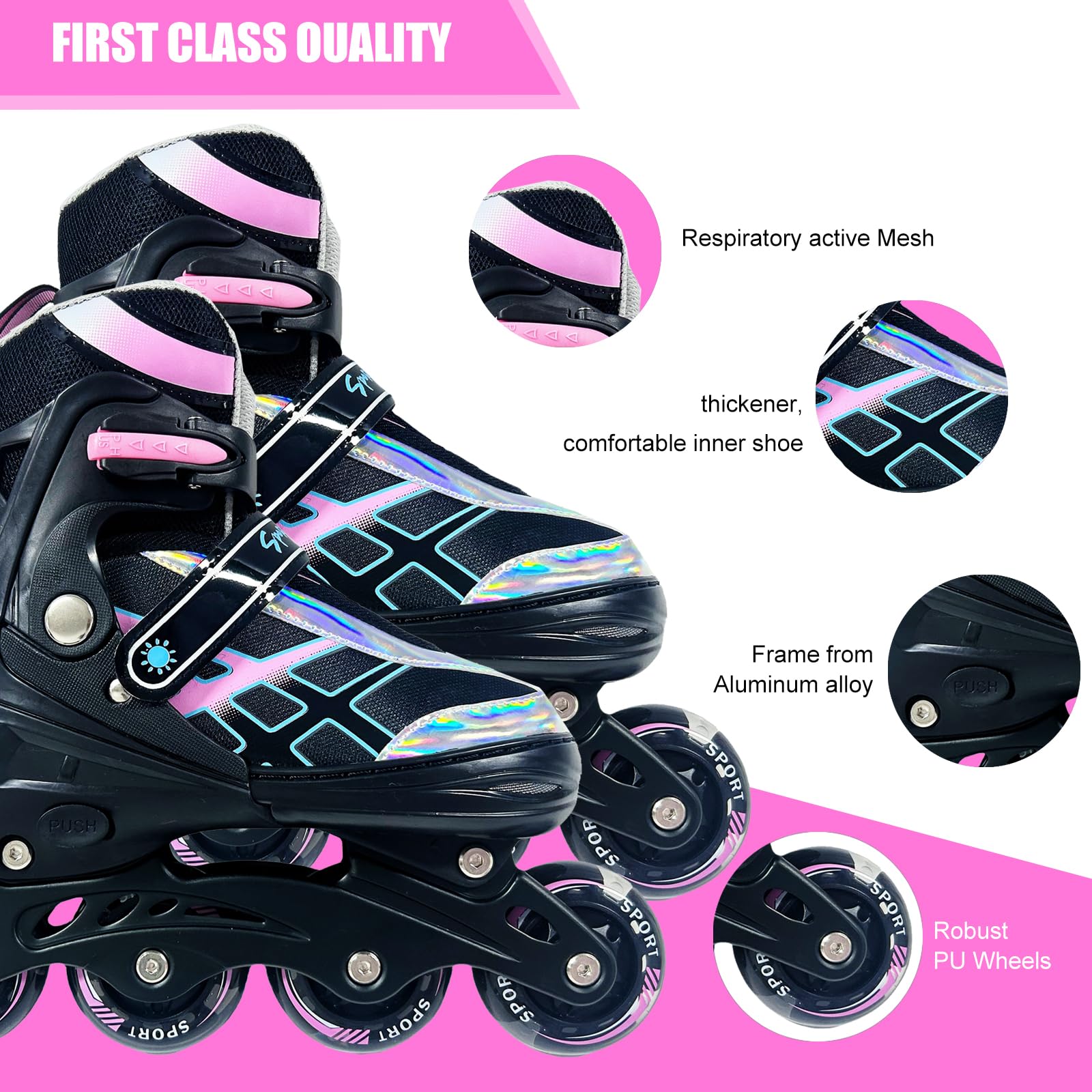 Janplay side profile showing aluminum frame for added stability and durability
