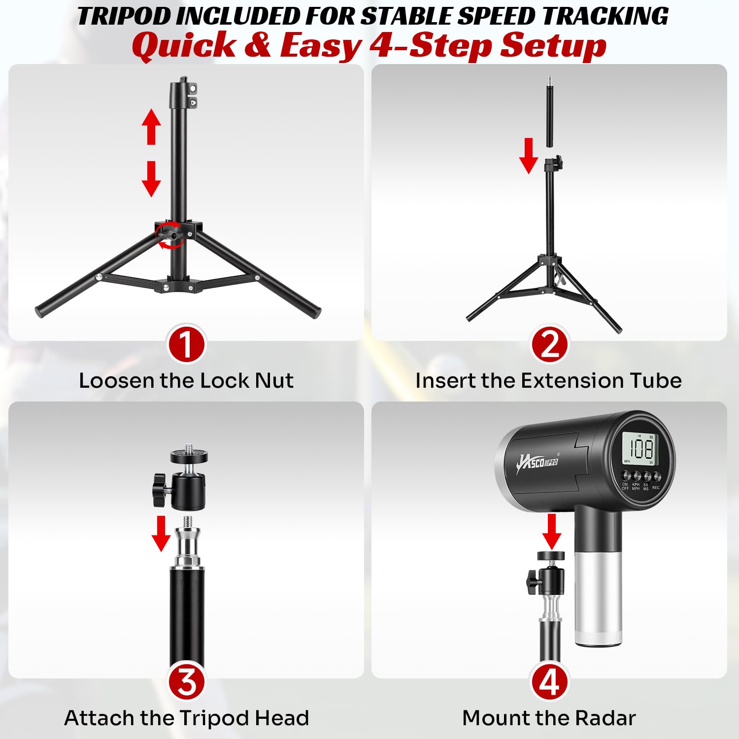 JASCOPRO with carrying case and tripod illustrating transport readiness