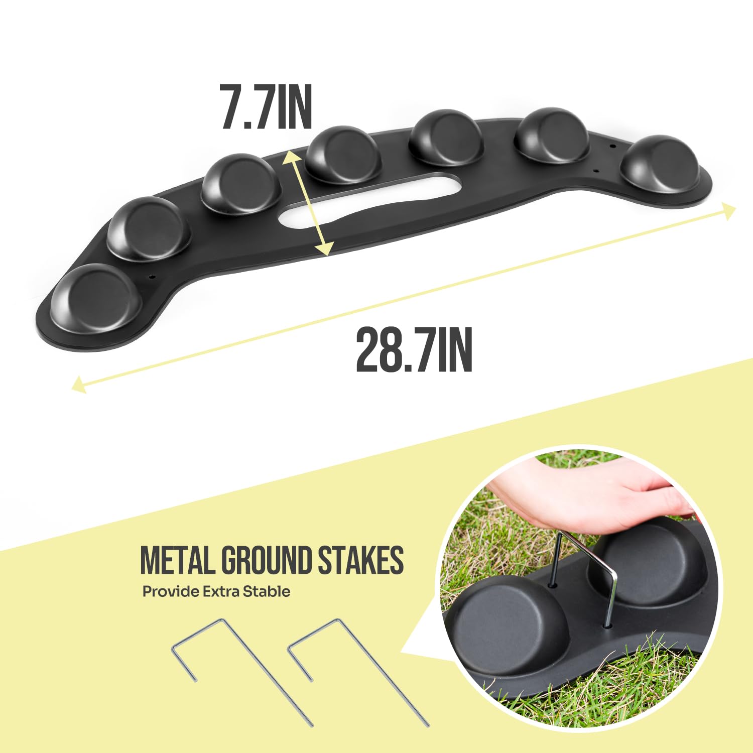 JASCOPRO close-up of semi-circular rubber nodes, highlights unpredictable bounce benefits