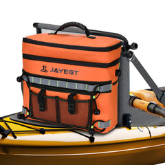 JAYEGT cooler front view showing compact design and durable build for kayak use