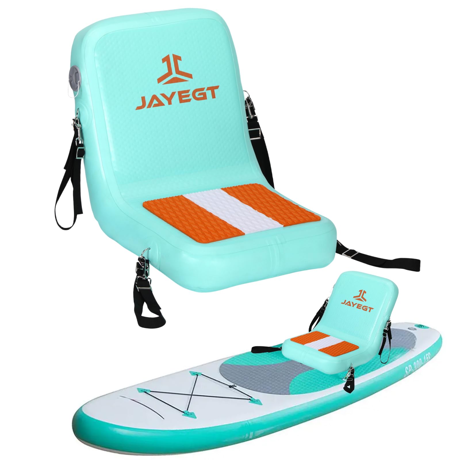 JAYEGT front view of inflated seat showing supportive shape and comfort
