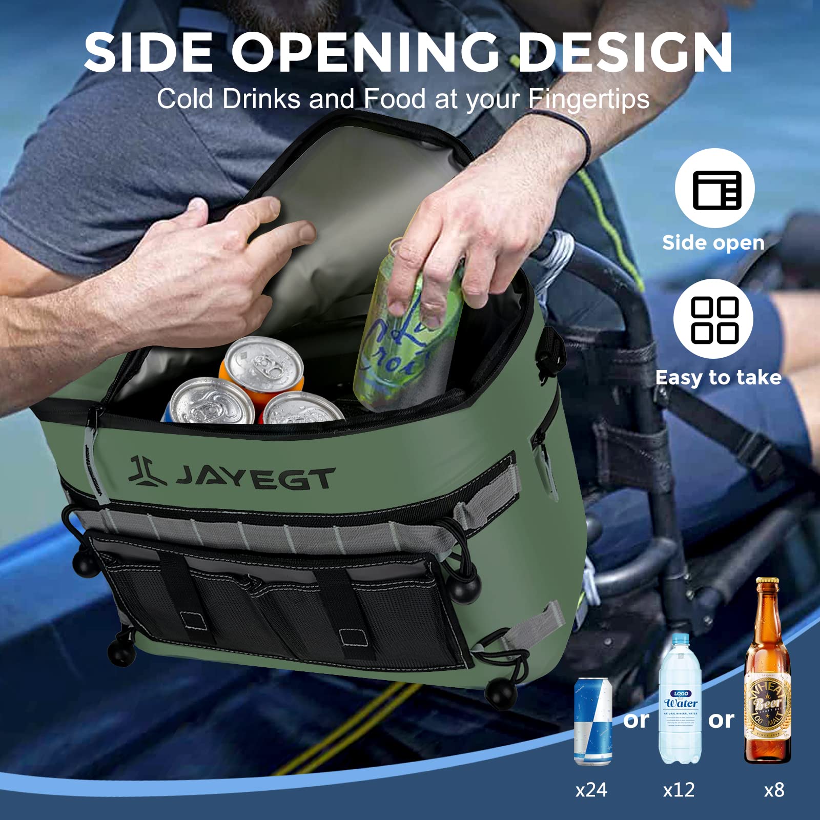 JAYEGT close-up leak-proof zipper detail for secure waterproofing