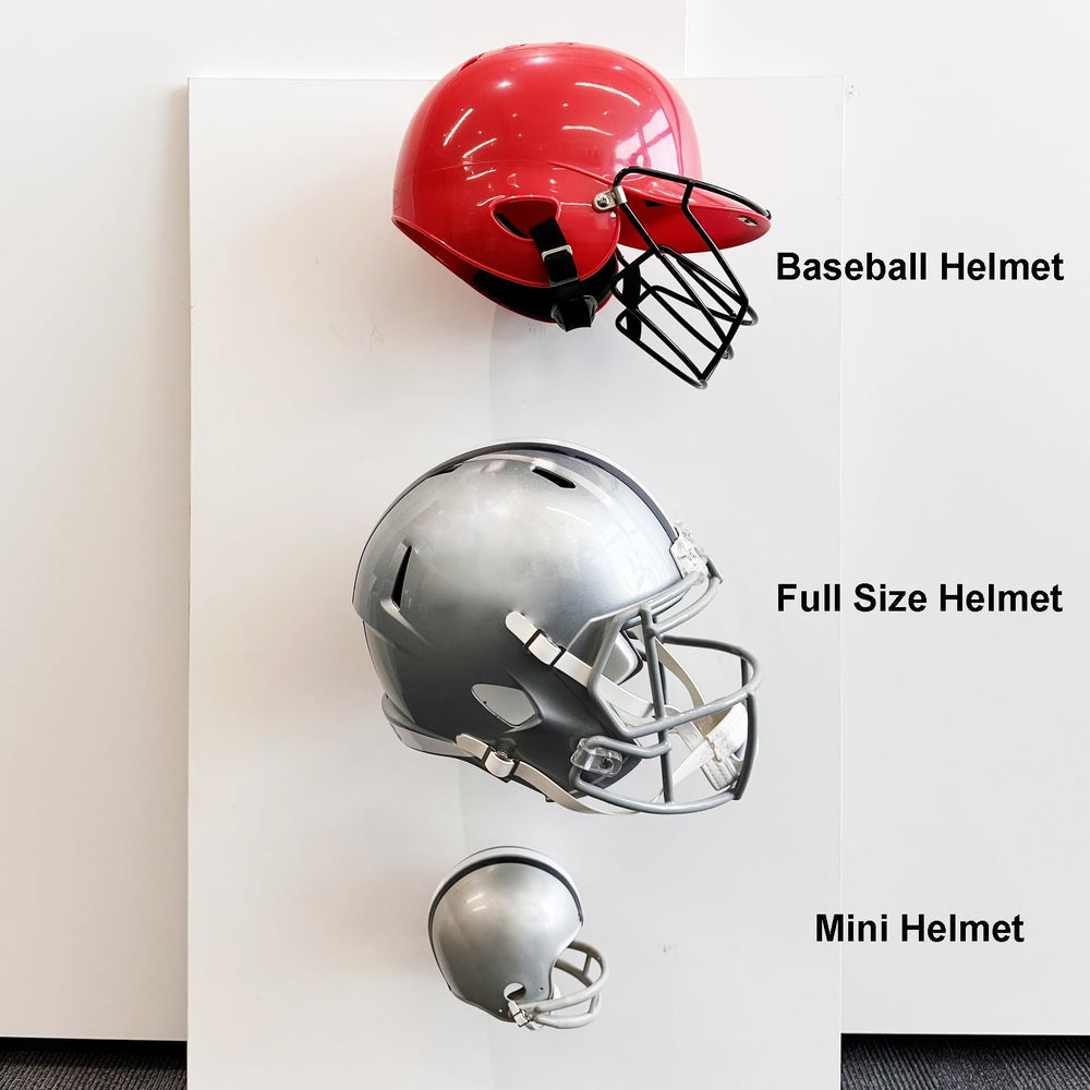 JAZBREY helmet mounted in office setting creating polished sports decor benefit