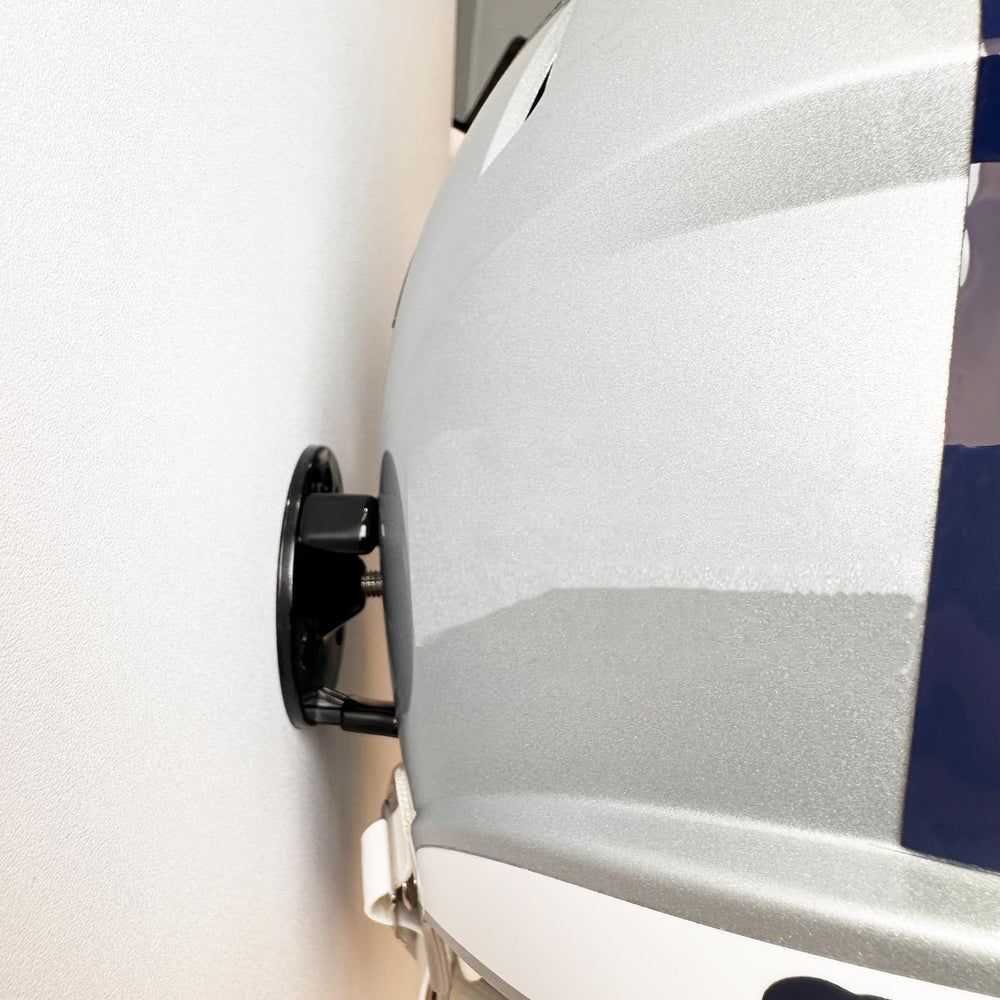 JAZBREY multiple helmets mounted in grid offering gallery-style presentation benefit