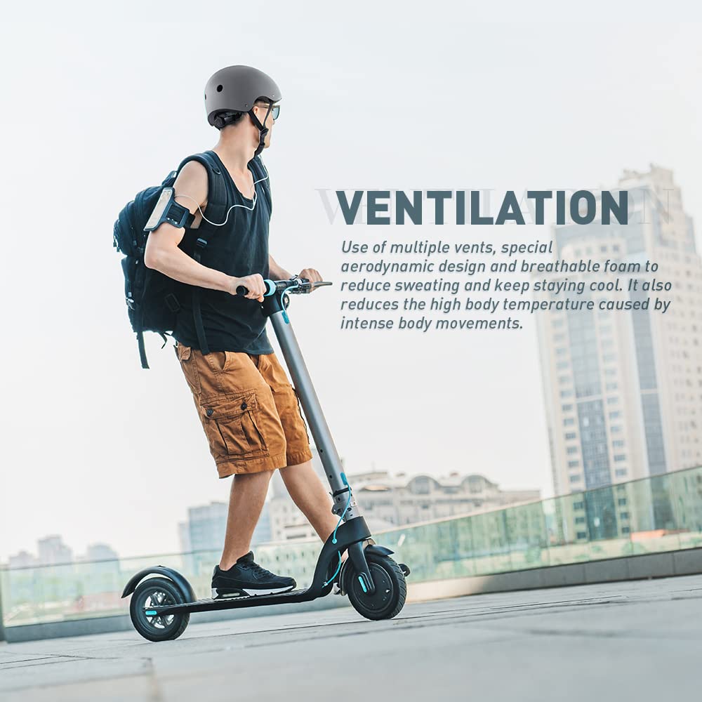 JBM helmet tucked in backpack for easy transport and convenience