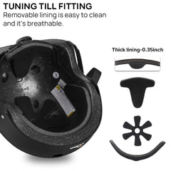 JBM helmet top vents visible to improve airflow and reduce sweating