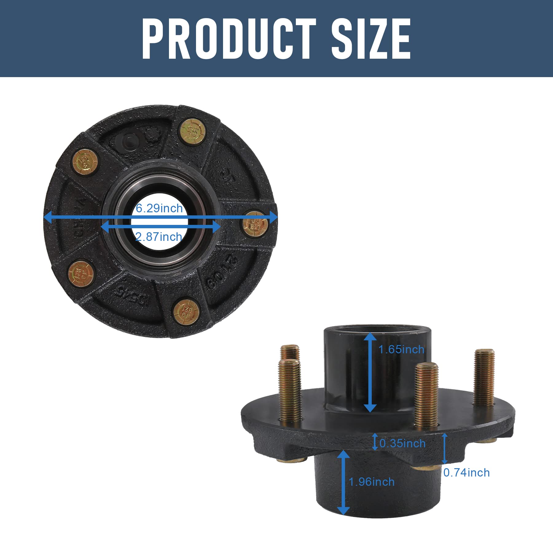 JDMSPEED studs and wheel nuts layout showing included 1/2"-20 hardware for secure mounting