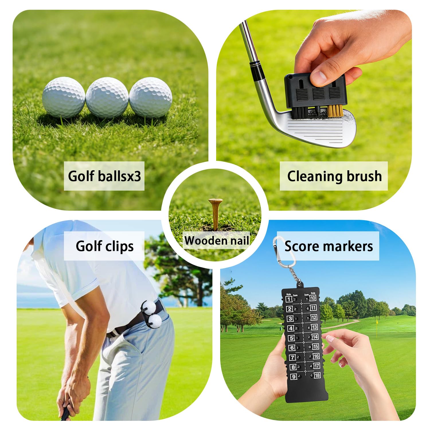JDSZM multifunctional divot tool and ball clamp detail for quick green repairs