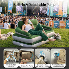 JEASONG built-in pump detached showing USB-C rechargeable convenience