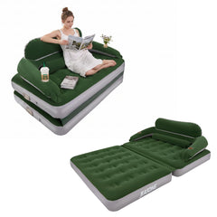 JEASONG front view of inflated queen air mattress showing roomy comfort