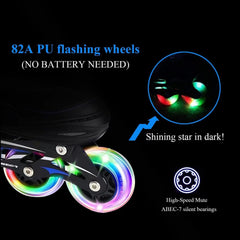 JeeFree illuminated wheel glowing while rolling for improved visibility