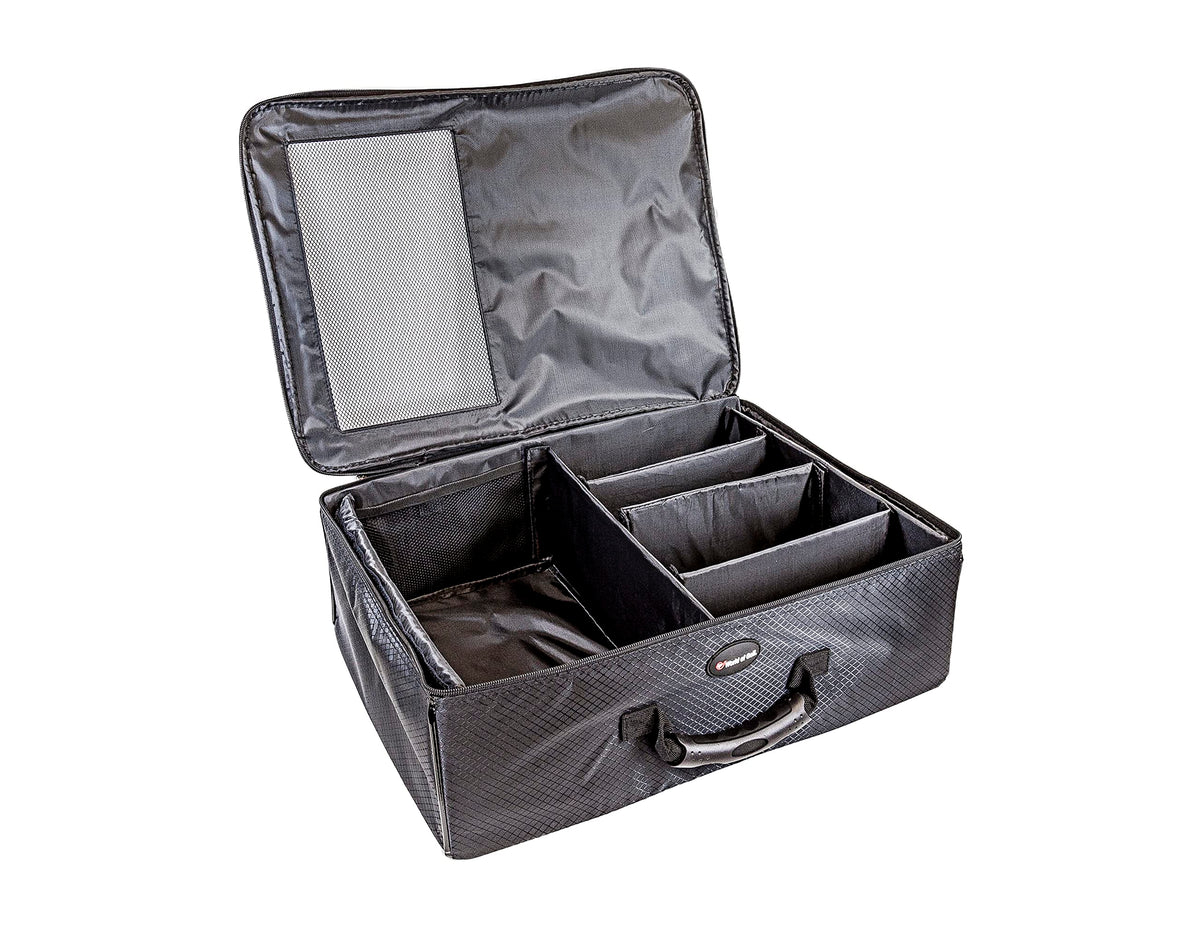 JEF WORLD OF GOLF trunk locker front view showing organized compartments and quick access