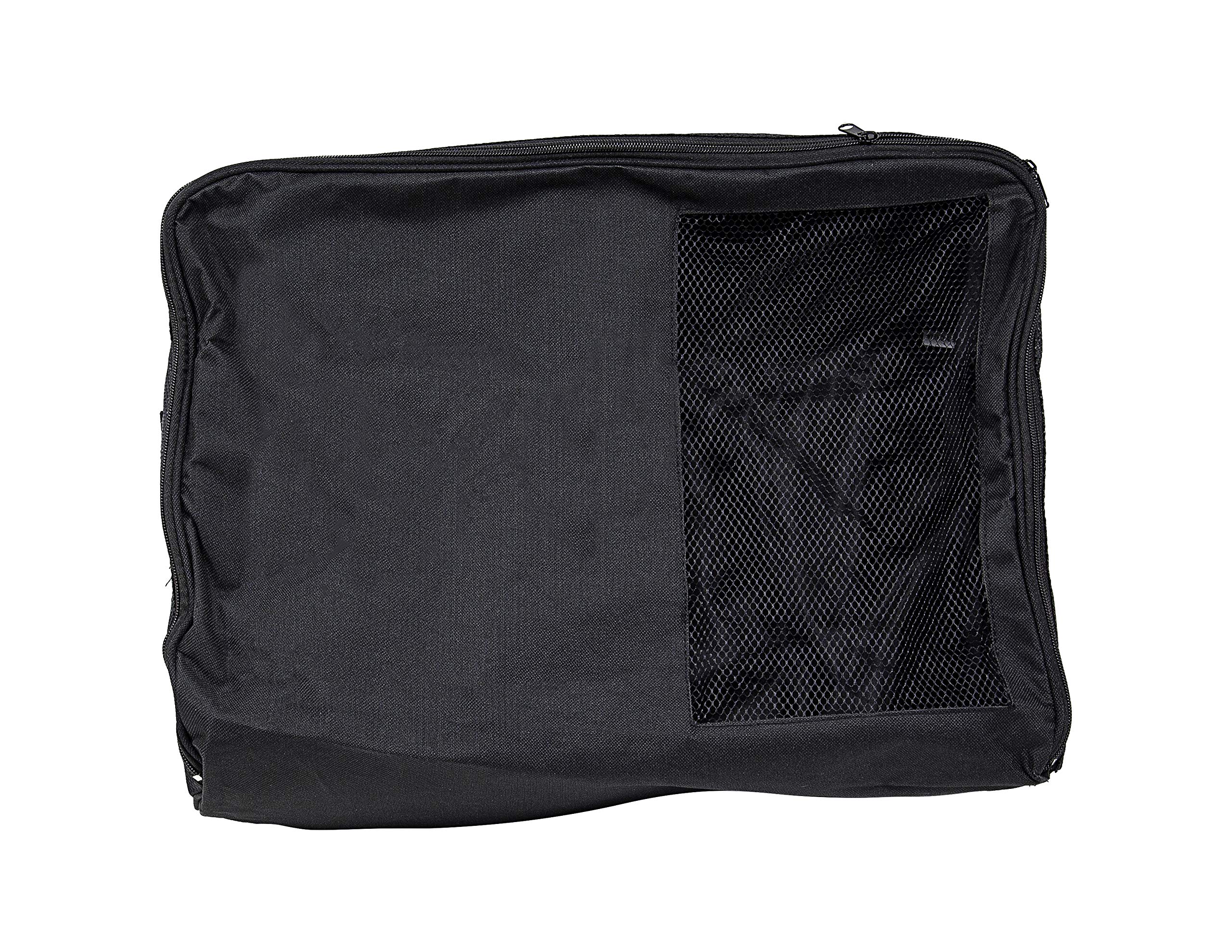 JEF WORLD OF GOLF trunk locker packed with shoes balls and tees demonstrating organized storage