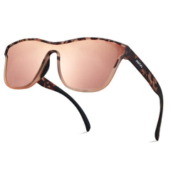 Jefoo front view shield lens showing bold retro look and UV protection